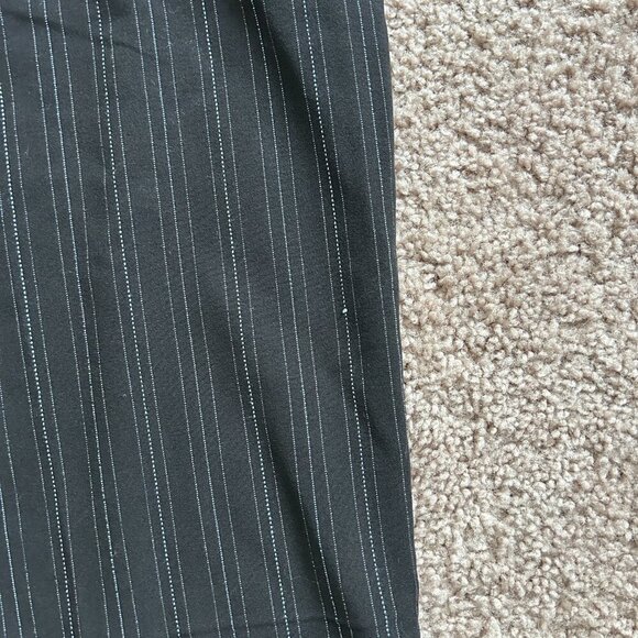 Larry Levine Petite Black White Pinstriped Pants Size 12P - Picture 7 of 11